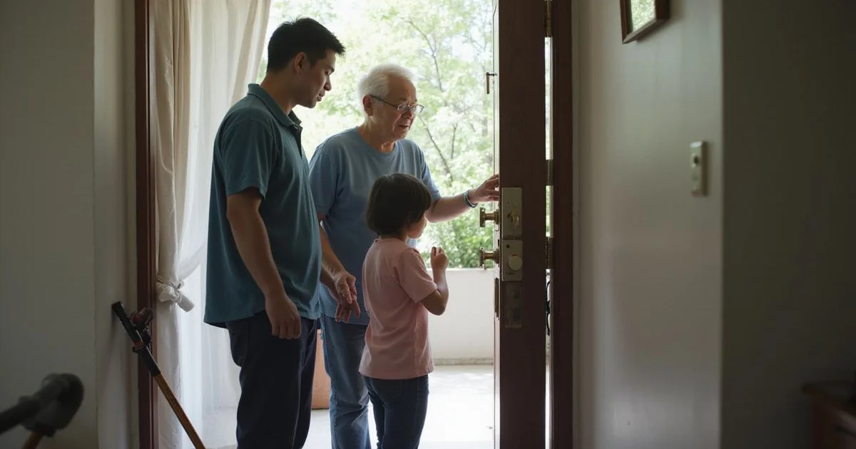 Helping an elderly parent with a lockout or a home lock upgrade